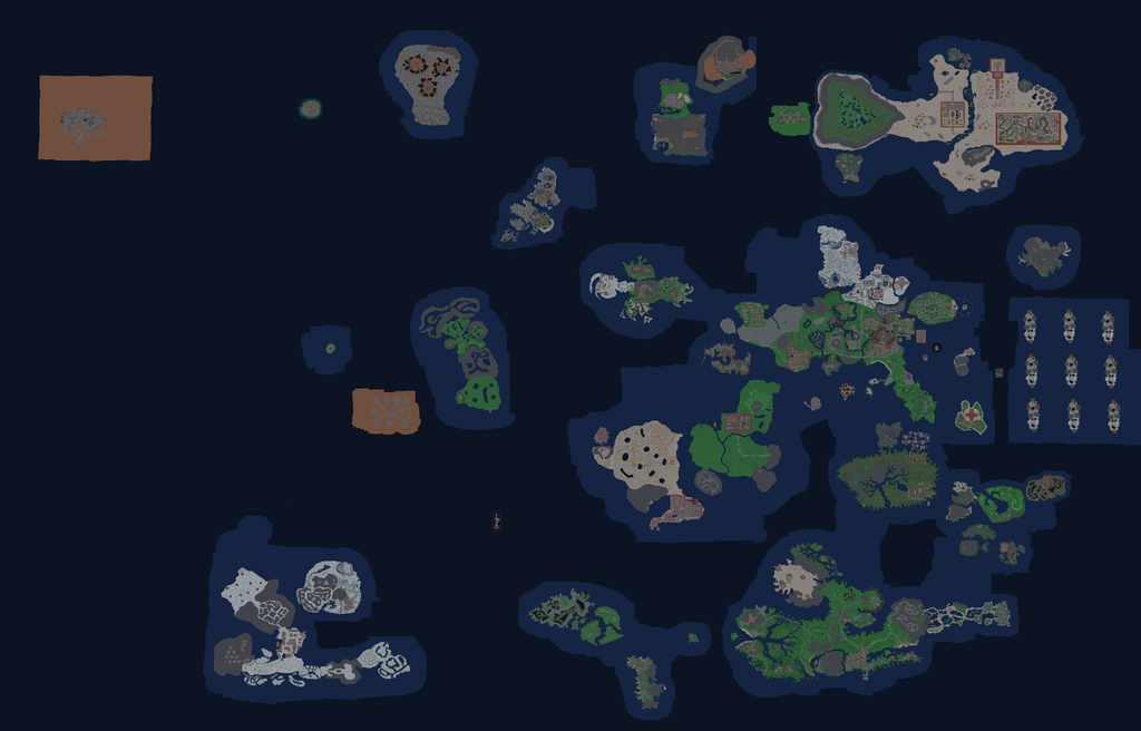 Minimap of the Kovloria surface (level 0) with ecosystem region rectangles